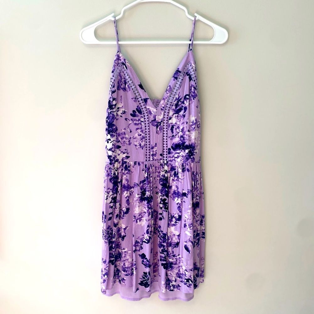 JustFab Purple Floral Dress